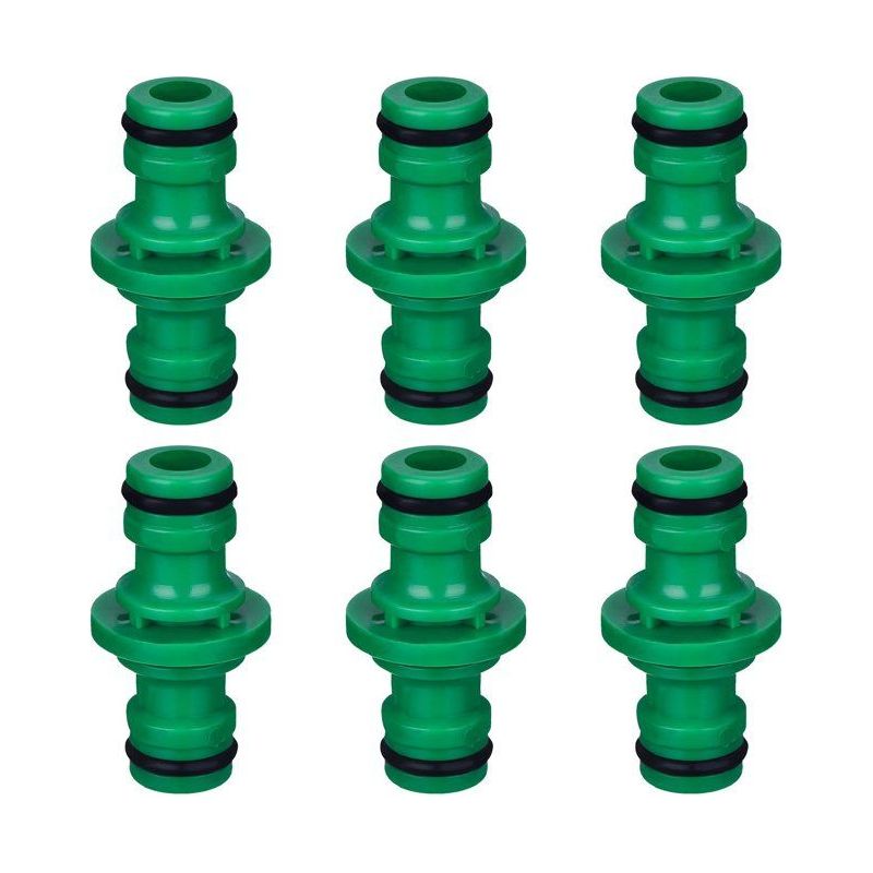 Ecleanfy – Doppelschlauchverbinder (männlich) – Aimoonsa – 5×1,6-mm-bidirektionalnippel (grün) – 6er-pack – Ø 16 Mm – Robuster Kunststoff