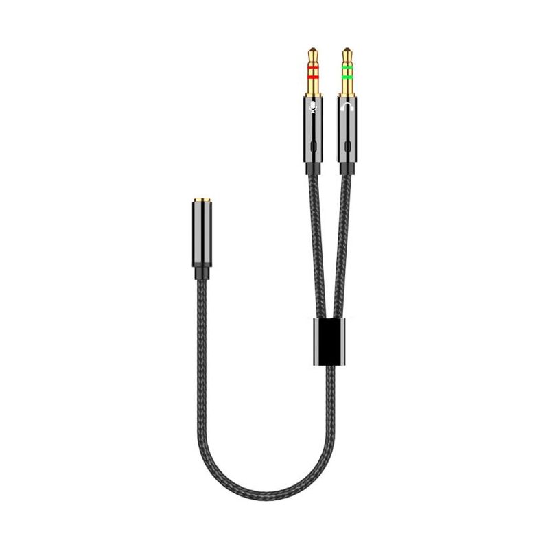 Ecleanfy - 3,5-mm-stereo-audio-klinkenadapter, Y-splitter-adapter Für Headset, Mikrofon, Kopfhörer Und Andere Computer (ps4, Xbox One, 0,5 M Kabel)
