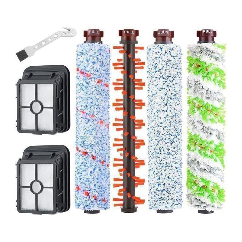 Ecleanfy – 7-teiliges Ersatzteilset Für Bissell Crosswave 2225, 1866, 2052, 1713 Und 1785 Serie, 4 Walzenbürsten, 3 Filter, 1 Kleine Bürste