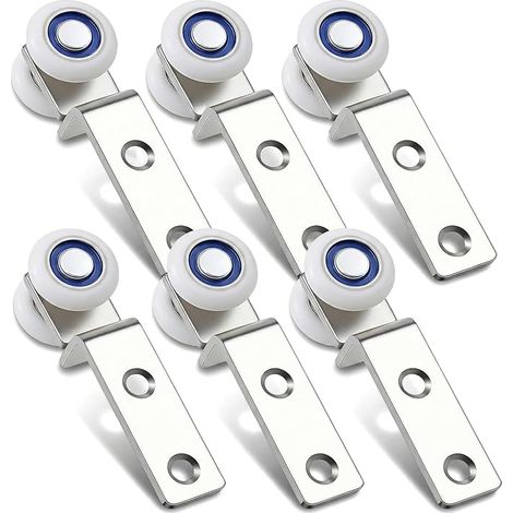 Set Mit 6 Schiebetürrollen, 20 Mm Metallrohr-winkellager, Metallrohr-winkellager-rollenblock, Geeignet Für Fenster-schiebetürschränke