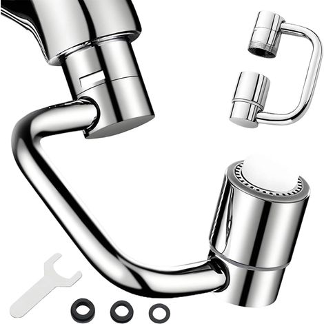 Küchenarmatur Mit 1440° Drehbarem Luftsprudler, Multifunktionsarmatur, 2-stufiger Wasserspardüse, Luftsprudler Für Küche Und Bad