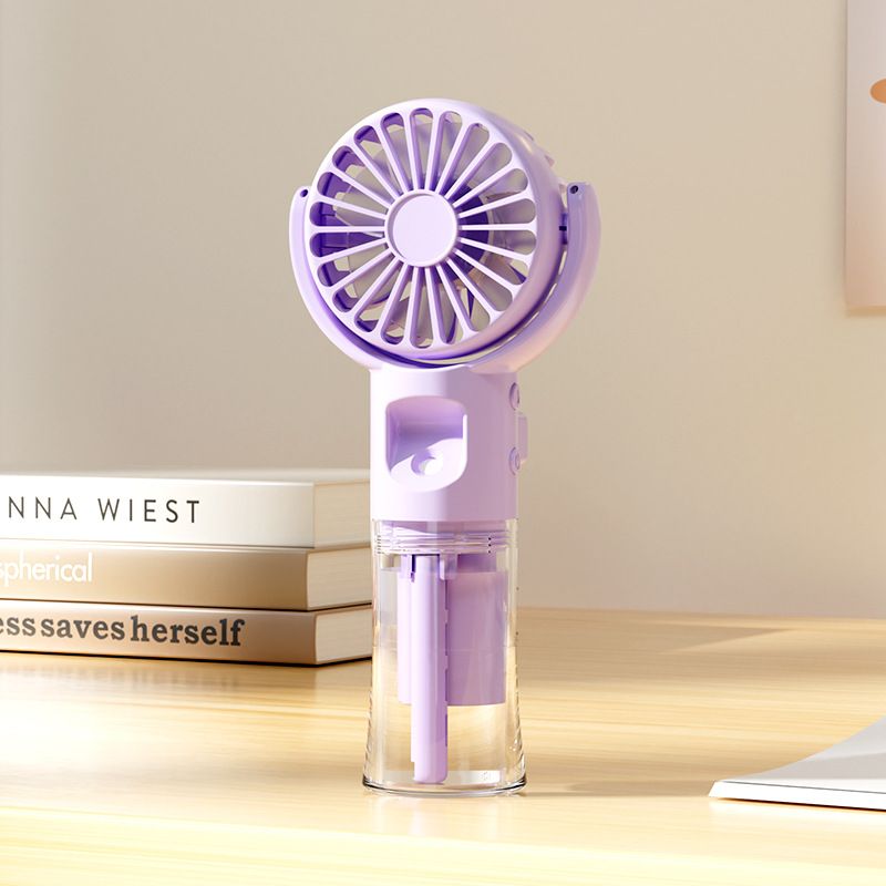 Mini-ventilator Mit Sprühfunktion – Usb-aufladbar – Taschenformat – Drehbarer Ventilator Für Reisen, Kinder Und Frauen