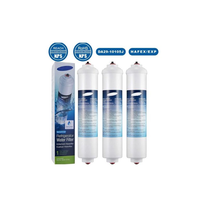 Aiperq – Lot De 3 Filtres À Eau Da29-10105j – Cartouches Filtrantes Pour Réfrigérateurs Aeg, Bosch, Samsung – Élimine Chlore Et Impuretés