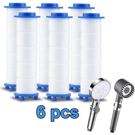 Packung Mit 6 Duschkopffiltern, Ersatzfilterkartuschen Für Anti-kalk-duschköpfe (8 X 2,4 Cm)
