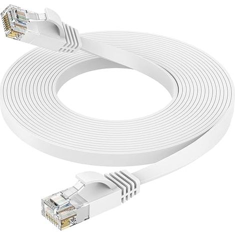 10 Meter Langes Cat6-ethernet-kabel – Rj45 Flachstecker, Lan-kabel Mit 1000 Mbit/s Für Router, Switches, Laptops Und Smart-tvs