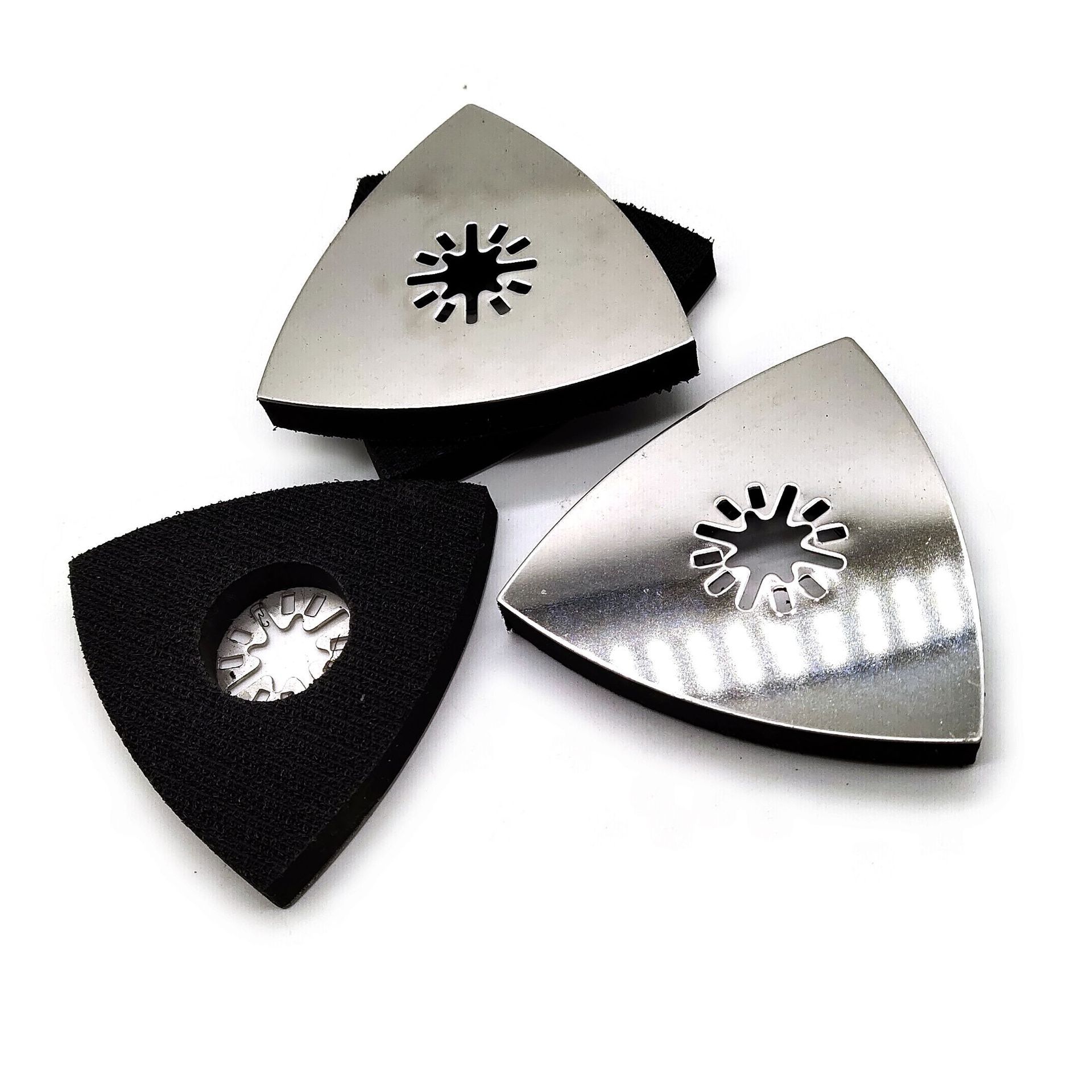Plateau Abrasif Patin De Ponage Ponceuse Triangle Disque Pour Outils Multifonctions 3pcs