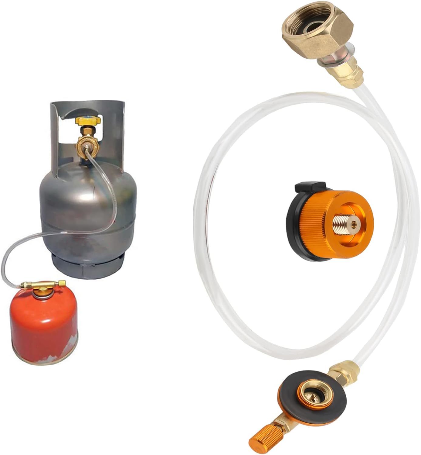 Lot D'Adaptateurs De Cartouches De Gaz Pour Tuyau De Gaz - Adaptateur De Cuisinière À Gaz - Connecteur Convertisseur En Cuivre - Compatible Avec Récipient Plat Et Long - Pour Cartouche À Gaz