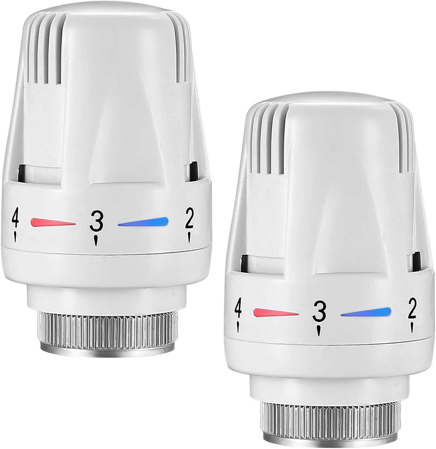 Lot De 2 Tête De Thermostatique M30 X 1,5, Valves Thermostatiques Pour Radiateur, Tête De Remplacement De Vanne De Thermostat De Radiateur Pour Maison Bureau