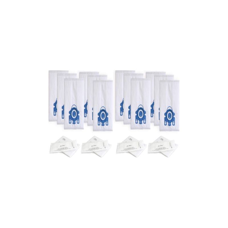 12 Sacs D'Aspirateur De Rechange 4 Jeux De Filtres Pour Miele Hyclean 3d Efficiency Gn Classic C1