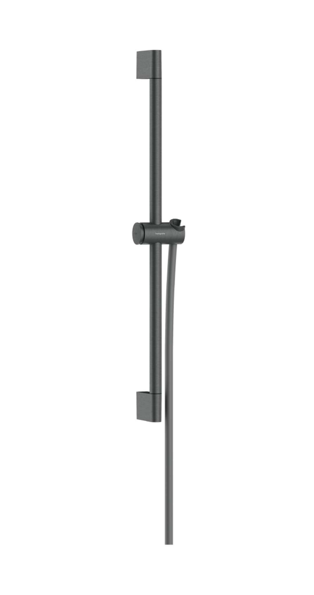 Hansgrohe Unica - Duschstange 67 Cm, Mit Duschschlauch, Schwarzchrom Gebürstet 24400340