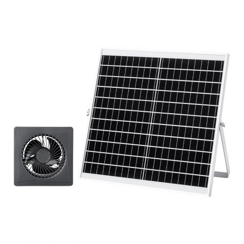 20w Solar Ventilator, 12v Solarpannel Mit Ventilator & Akku, Max. 2030 U/min Solar Lüfter Für 374 M³/h Luftstrom, 4,3 M/s Solarbetriebener Abluftventilator Für Kleine Hühnerställe Gewächshäuser