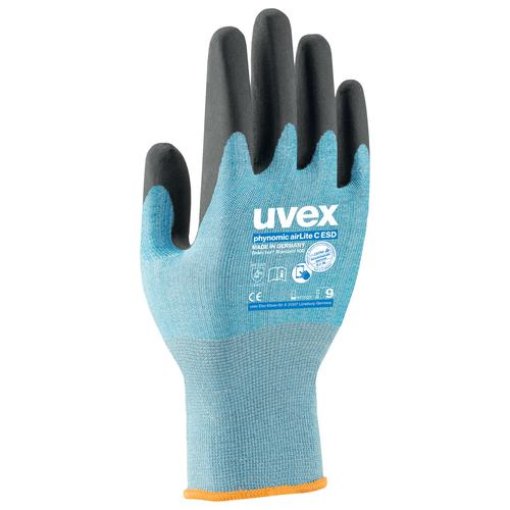 Uvex Phynomic Airlite C Esd Arbeitshandschuhe - 10 Paar Schnittschutzhandschuhe: 10/xl