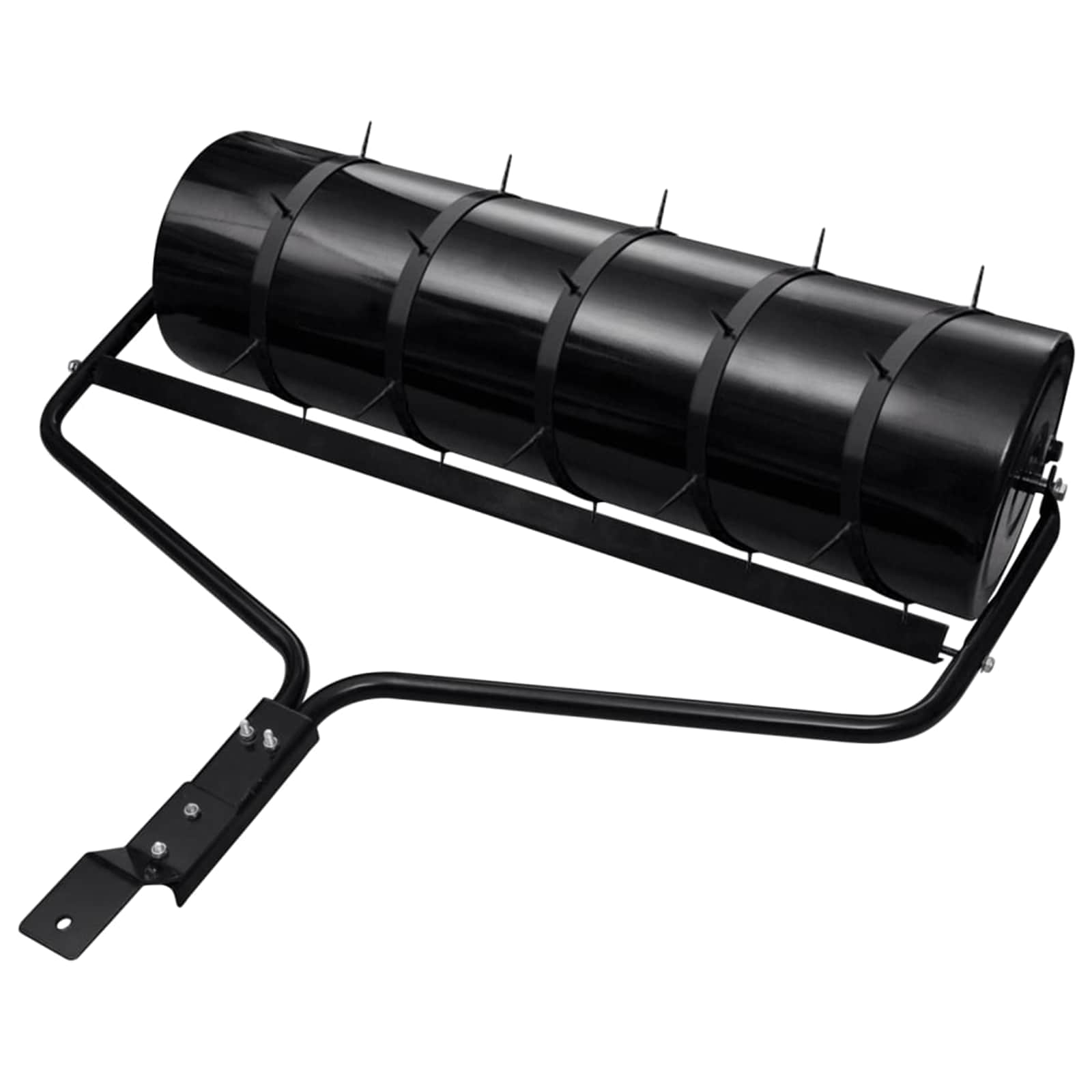 Vidaxl Garden Lawn Roller Pull With Aerator Clamps Ø 30 X 90 Cm Steel