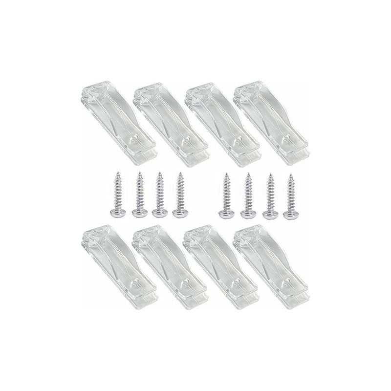 Positionierungshaken Für Rollos, 8 Schrauben, 8 Dübel, 8-teiliges Set