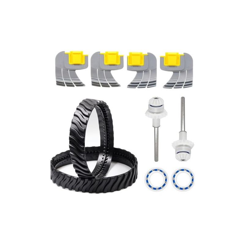 Reinigungsset Für Zodiac Mx8/mx6 Roboter – Enthält 2 Schwarze Reifen, 4 Bürsten, 2 C60-einheiten, 2 Lager – Teilenummern R0526100, R0714400, R0525100, R0527000