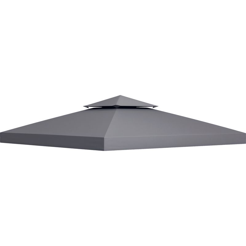 Ersatzdach Für Einen 3x3 M Großen Gartenpavillon, Wasserdichte Ersatzüberdachung Für Gartenpavillon/pergola, Graue Dachabdeckung