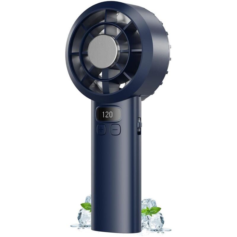 Tragbarer Handventilator – Mini-usb-tischventilator Mit 3000 Mah, 1–120 Geschwindigkeitsstufen, Bis Zu 7 Stunden Laufzeit, Kleiner Wiederaufladbarer Ventilator, Led-anzeige, Kompakt Und Leicht, Kabell