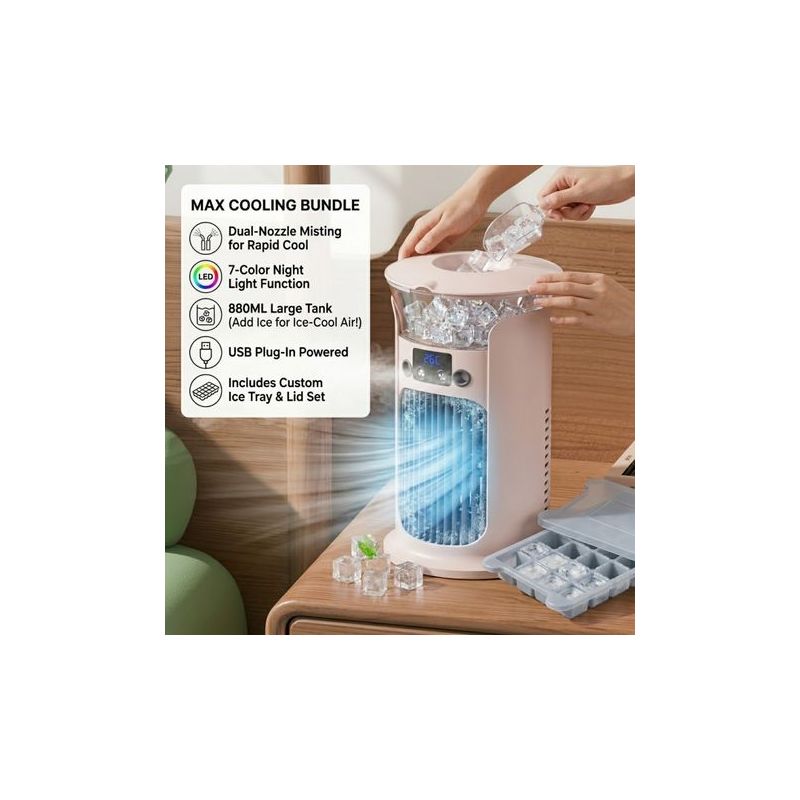 Mini-tragbare Usb-klimaanlage, Ventilator Mit Wassertank (weiß)