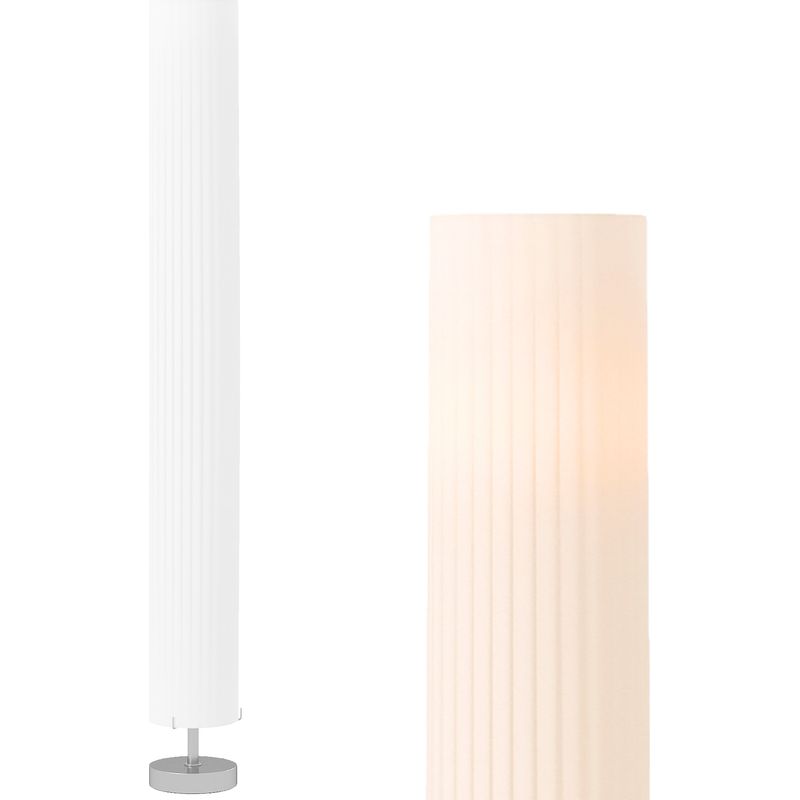 Moderne Säulen-stehleuchte, 40 W Sanftes Licht, Edelstahlgestell, 14 X 14 X 120 Cm, Weiß