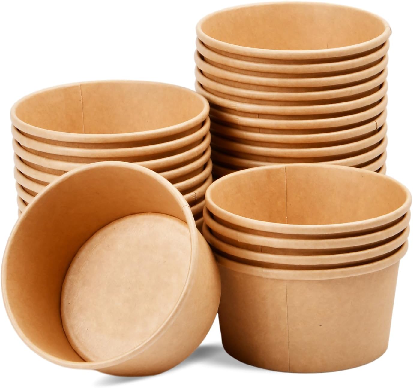 Suppenschalen Aus Kraftpapier – 50er-pack – 430 Ml – Flüssigkeitsabweisend – Für Cafés Und Gastronomie