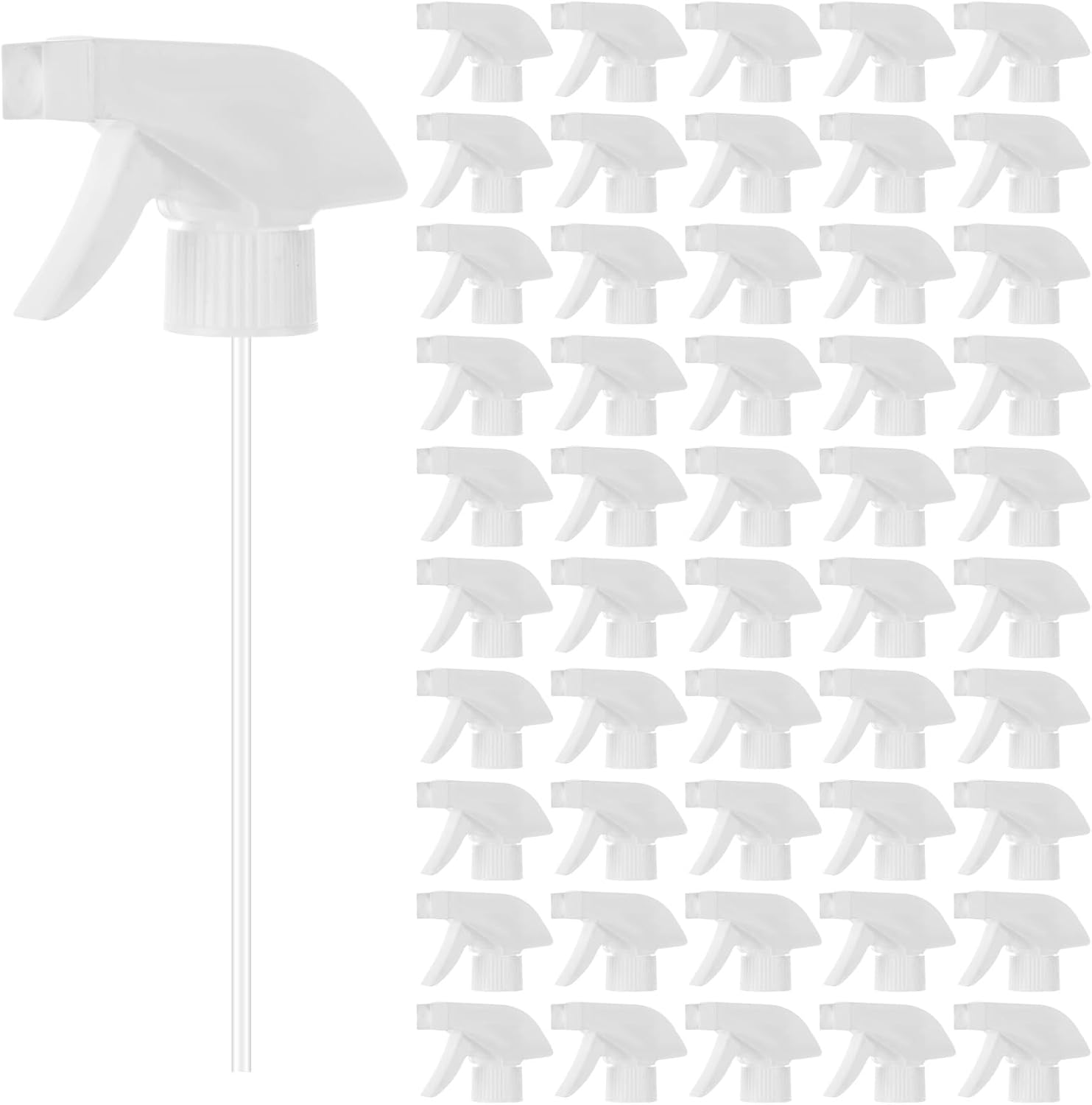 Sprühdüse – 50er-pack – Pp-kunststoff – 3-fach Verstellbarer Sprühkopf – Für Flaschen Mit 28/400-mm-hals – Weiß