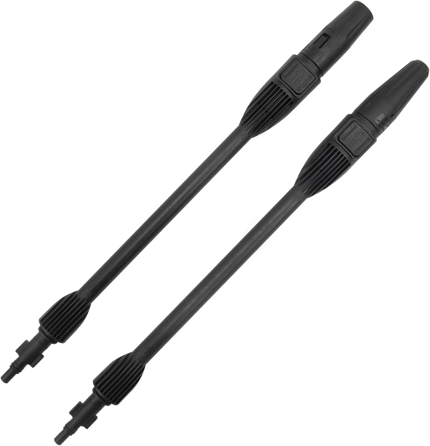 Hochdruckreiniger-lanze – 2er-pack – Verstärkter Kunststoff – Variable Und Rotierende Düse – Kompatibel Mit Bosch Black & Decker Ar – Schwarz