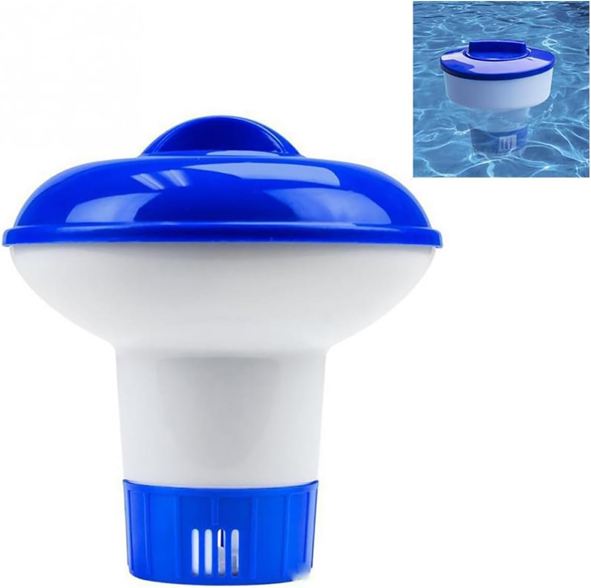 Schwimmender Chlorspender – 1 Stück – Abs-kunststoff – Einstellbare Durchflussrate – Für Kleine Pools – 12,5 X 13,2 Cm