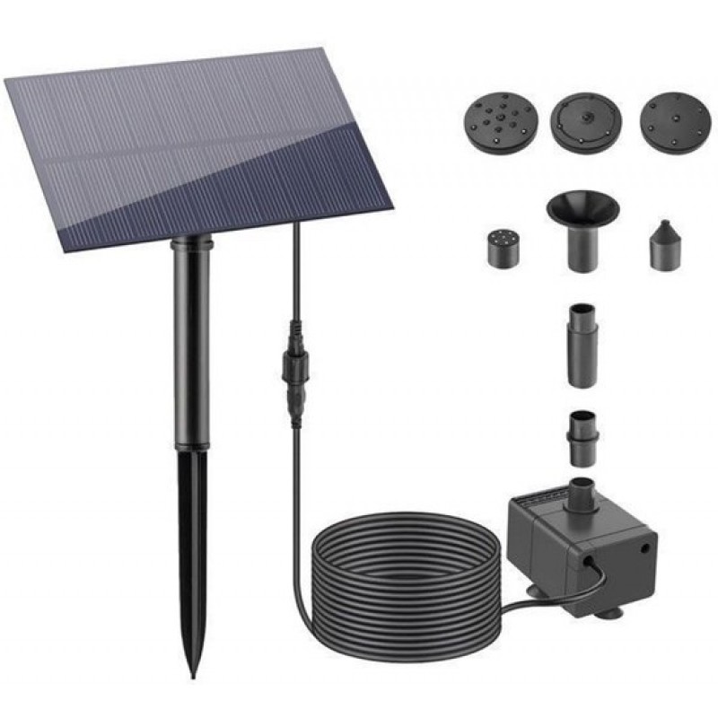 Diese Solarwasserpumpe Eignet Sich Für Springbrunnen, Teiche Oder Gärten Und Wird Mit Einem 3 Meter Langen Kabel Geliefert.