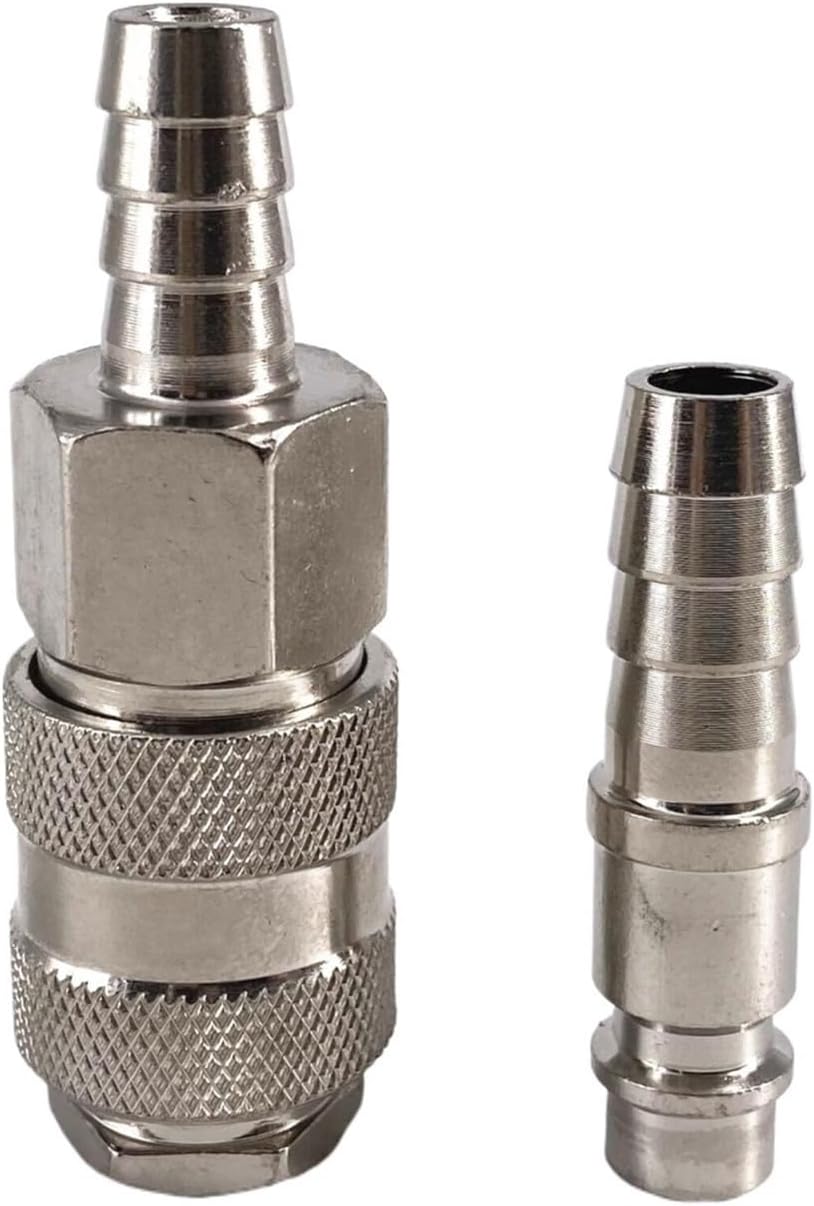 1 Stück Eu-typ-buchse + Stecker Pneumatikverschraubung Europäischer Standard Schnellverbinder 6/8/10 Mm Schlauchtüllenkupplungsadapter Für Luftkompressor (10 Mm)
