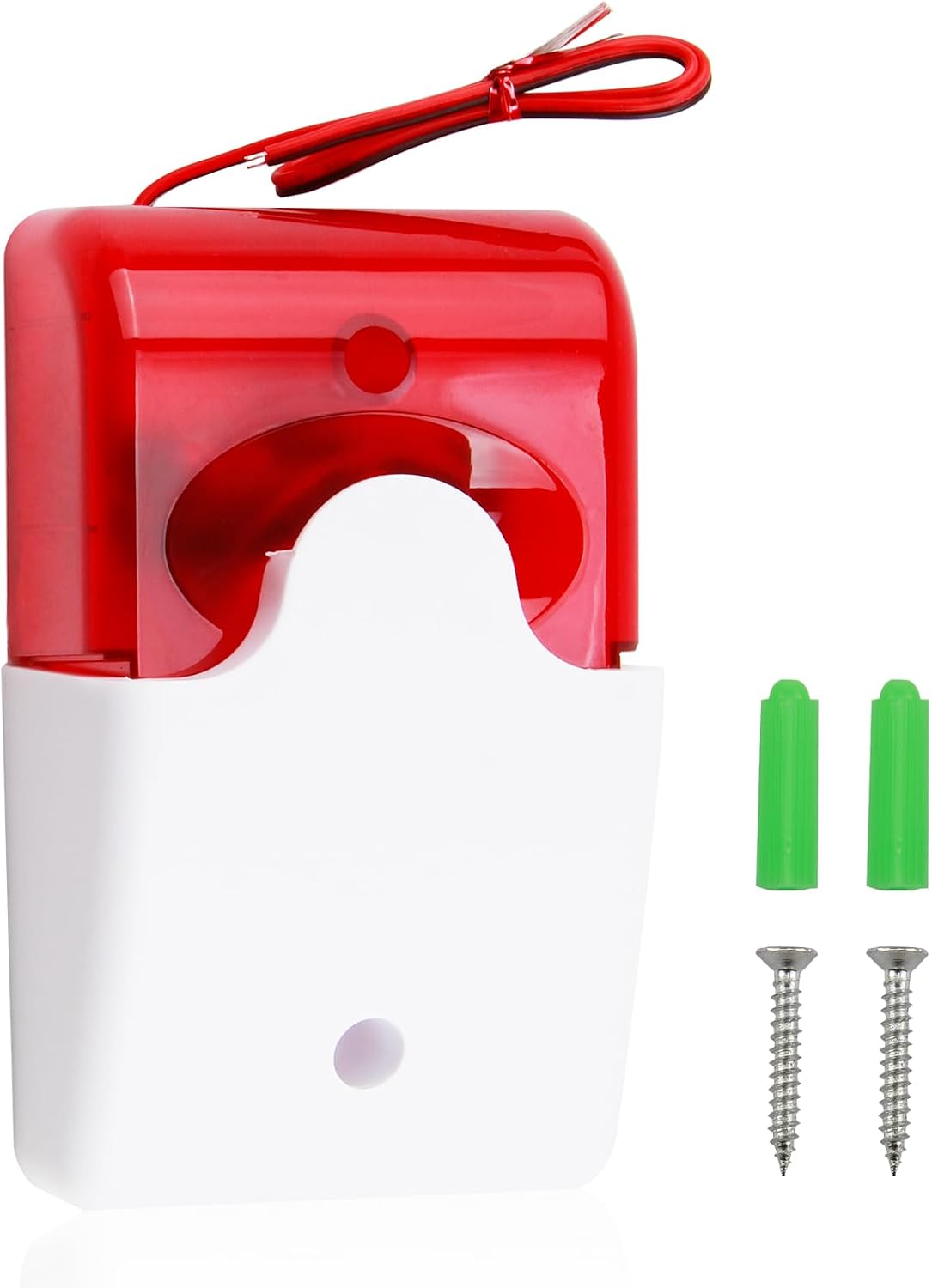 Sicherheitssirene Für Den Außenbereich – 1 Stück – Robustes Abs-gehäuse – 110 Db Akustischer Alarm Und Blinklicht – Für Baustellen Und Schulen – 220 V