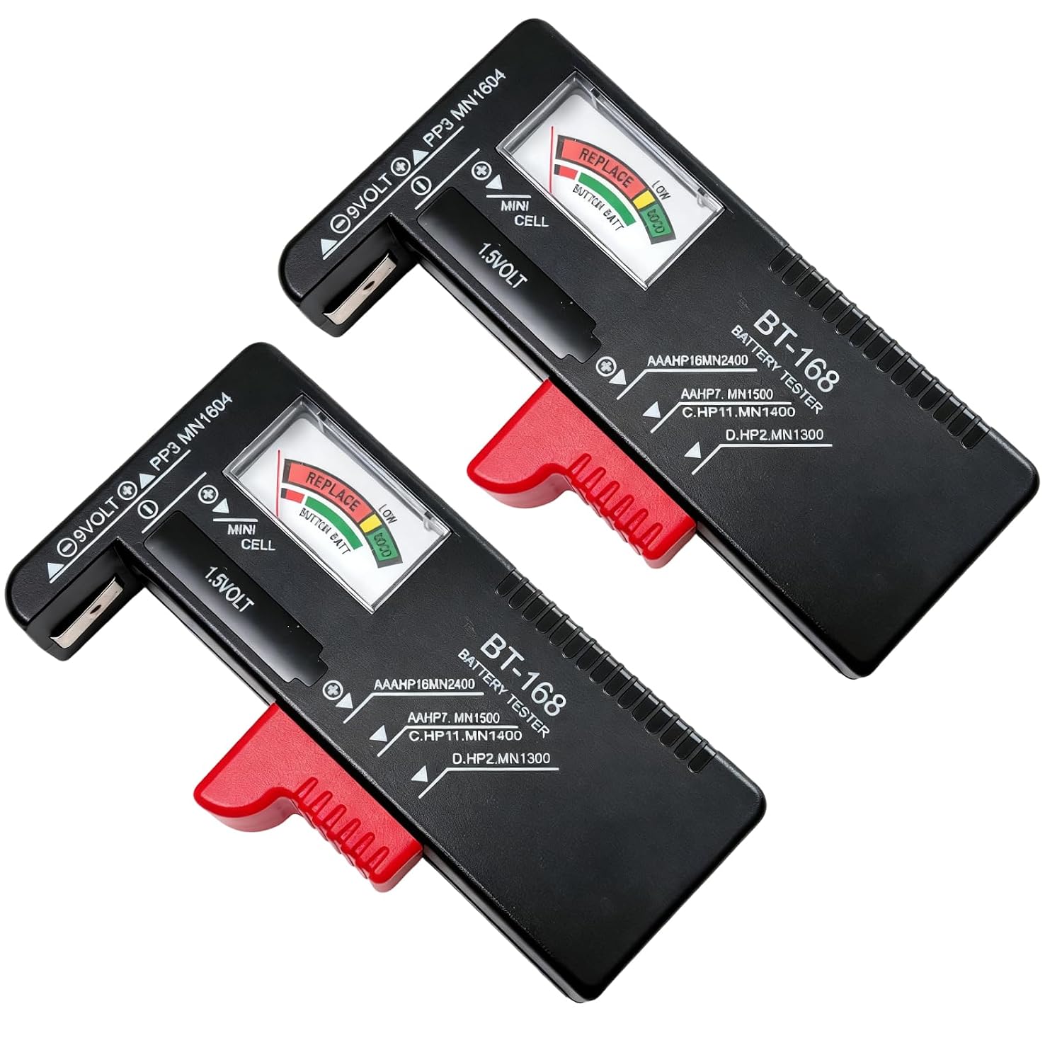 Batterietester – 2 Stück – Universell Für Aaa, Aa, Cd Und 9v – Digital- Und Led-anzeige – Für Zuhause Und Unterwegs