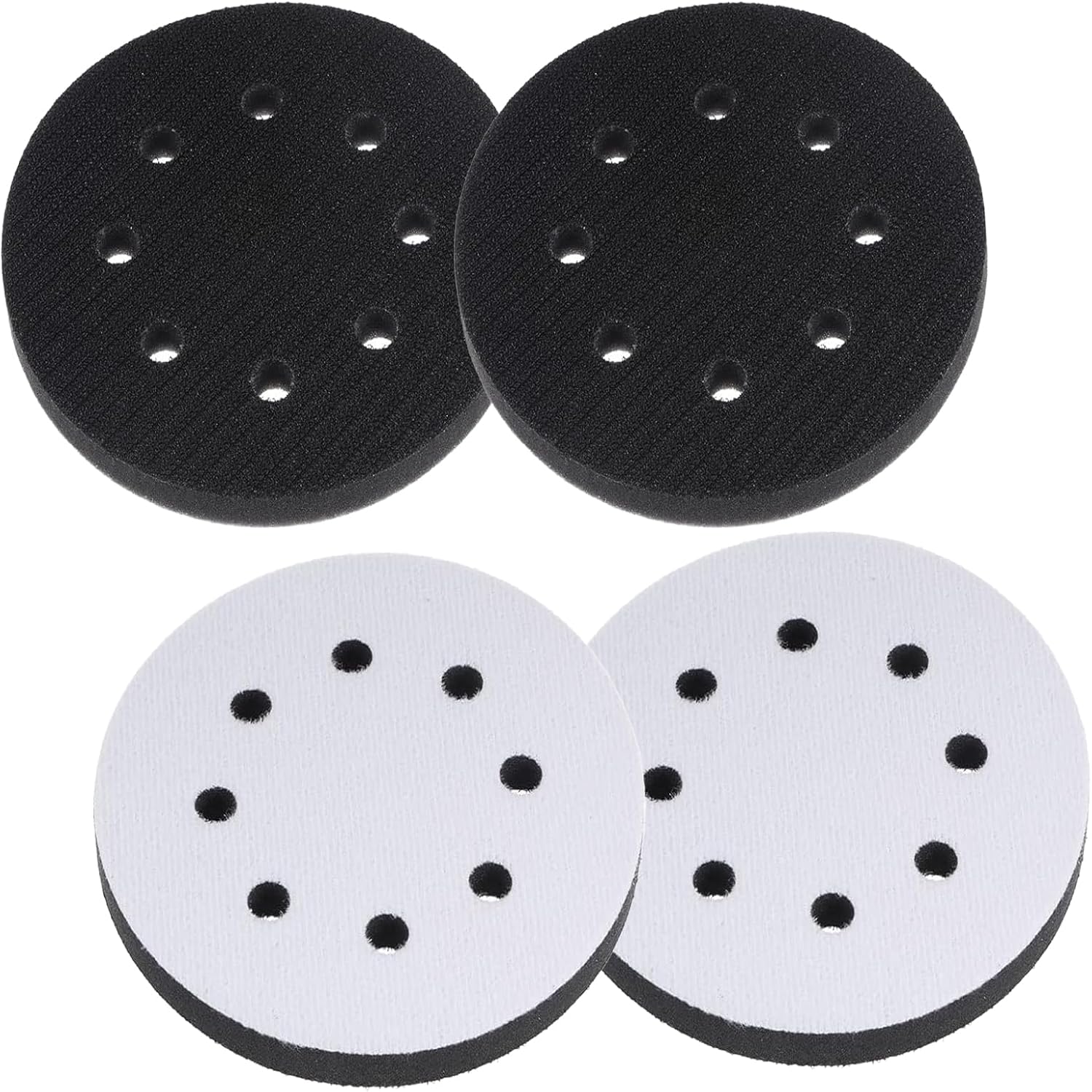 Schneidpad – 4 Stück – Weicher Schwamm – 8 Löcher – Für Exzenterschleifer – 125 Mm