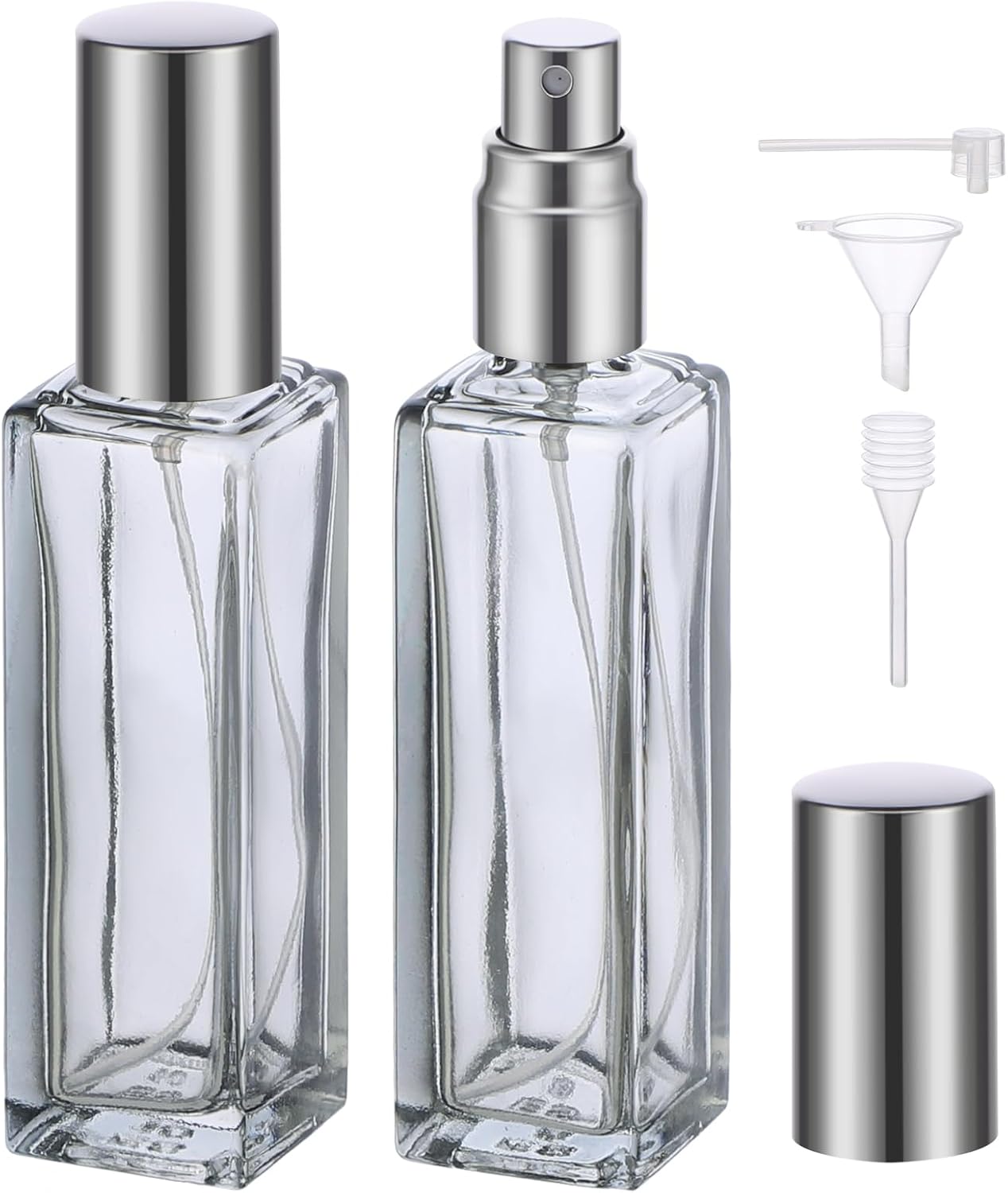 Leere Parfümflakons – 2 Stück – Glas – 20 Ml – Auslaufsicherer Sprühkopf – Ideal Für Reisen Und Als Geschenk