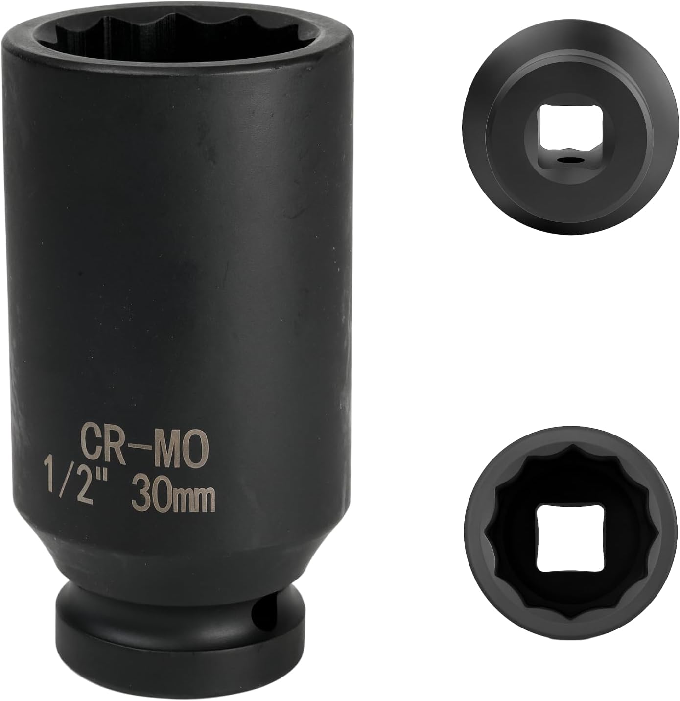 30 Mm 1/2" 12-punkt-schlagschrauber-steckschlüssel - Chrom-molybdän-stahl - Für Achsmuttern Und Industrieschrauben