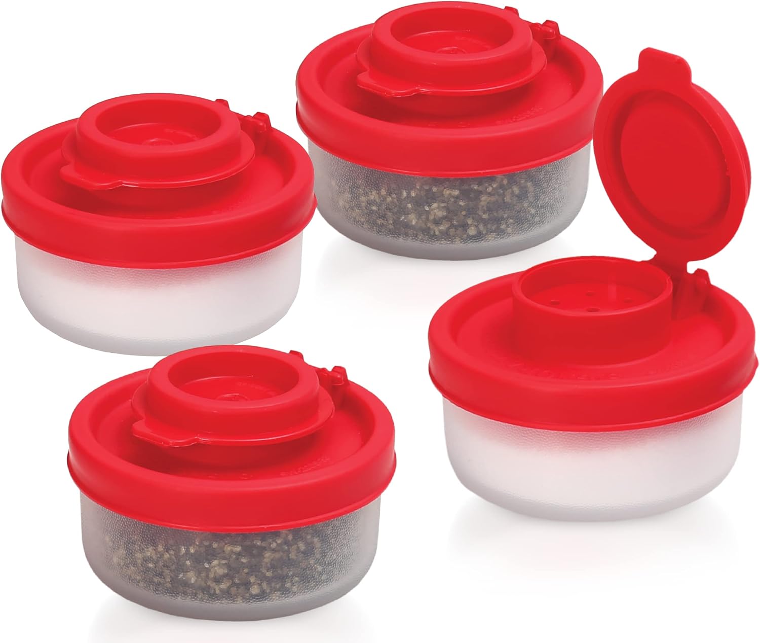 Salz- Und Pfefferstreuer – 4er-set – Bpa-freier Kunststoff – Luftdicht – Ideal Für Camping Und Reisen – 40 Ml