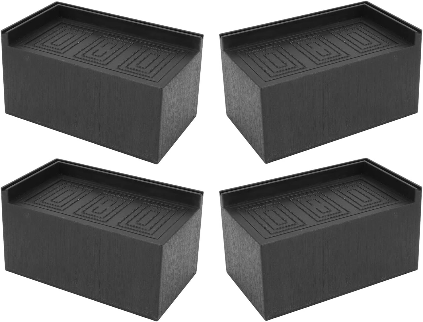 Möbelfüße – 4 Stück – Schwarzer Gummi – Stabile, Rutschfeste Unterstützung – Für Bett, Sofa, Stuhl – 17,7 X 10 X 9 Cm