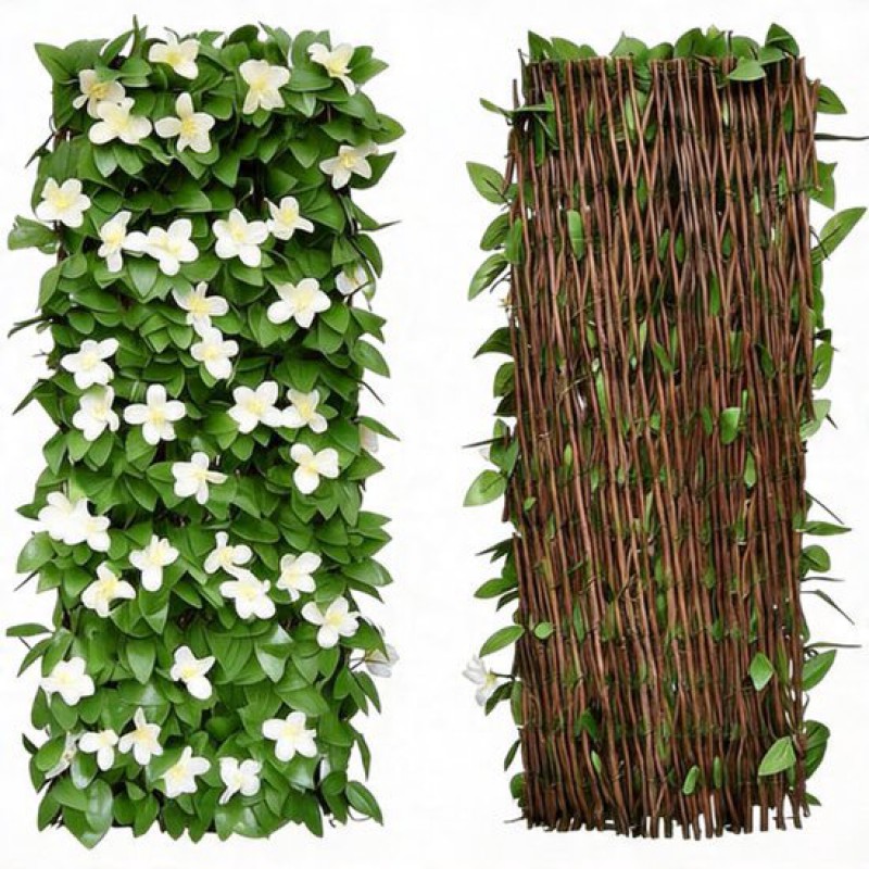 Dekorativer Sichtschutz Mit Blumen Für Ein Sanftes, Dezentes Ambiente – Sichtschutzmatte Mit Efeu Und Blumen Für Balkon Und Garten – Flexibel Und Pflegeleicht Natürliche Optik Für Sofortige Privatsph
