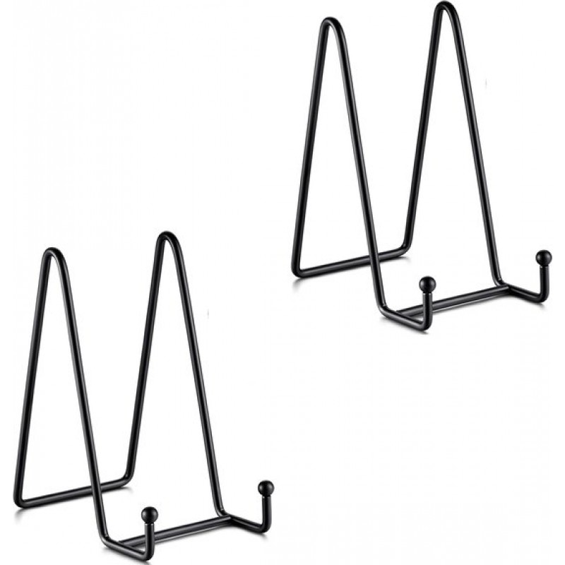 Tellerständer - Schwarz - 2er-set - Dekorativer Tellerhalter - Tellerständer