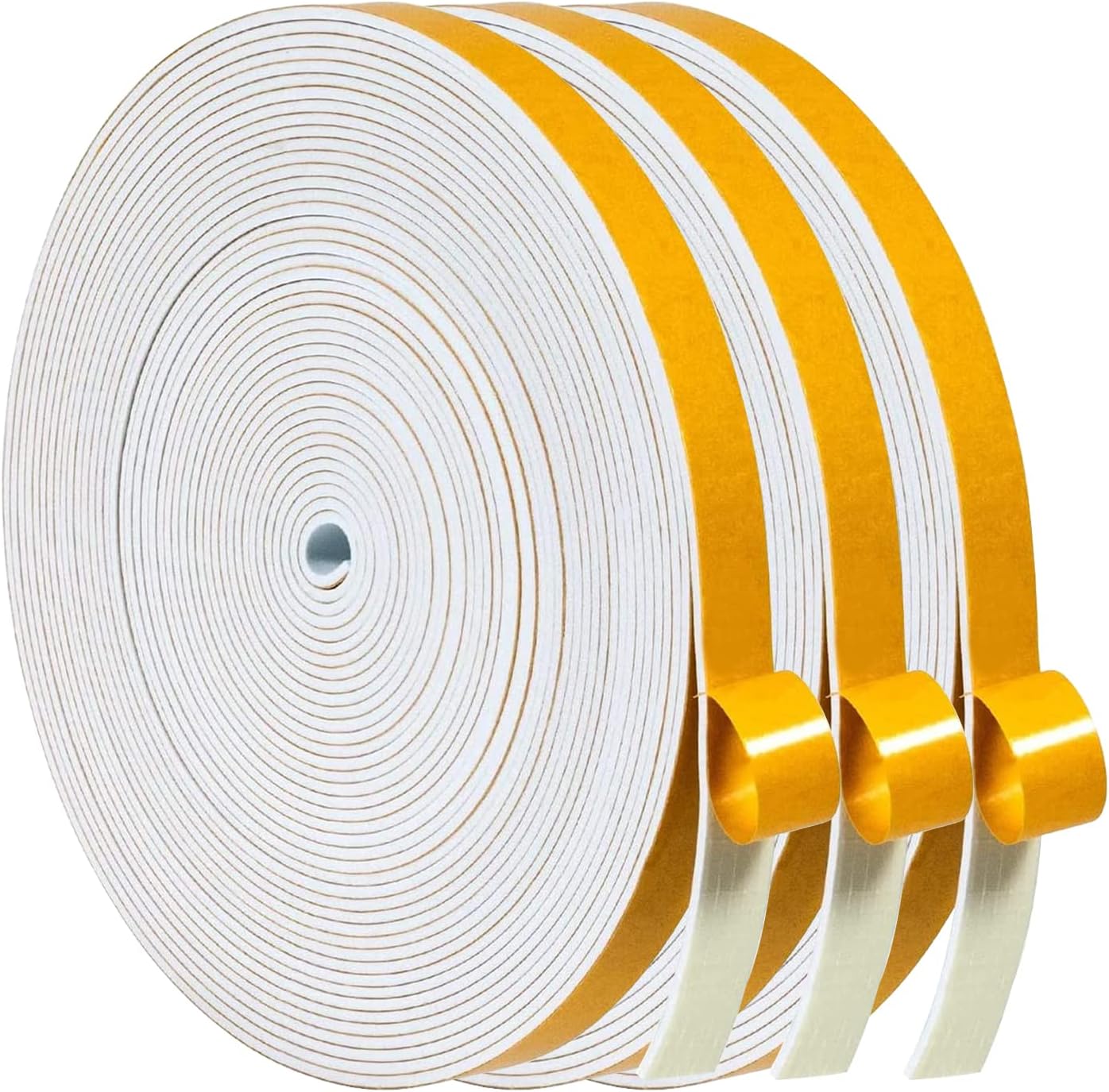 Dichtungsband – 15 M – Cr-schaum – Zugluft- Und Schalldämmung – Für Türen Und Fenster – 6 Mm X 1,5 Mm, Weiß