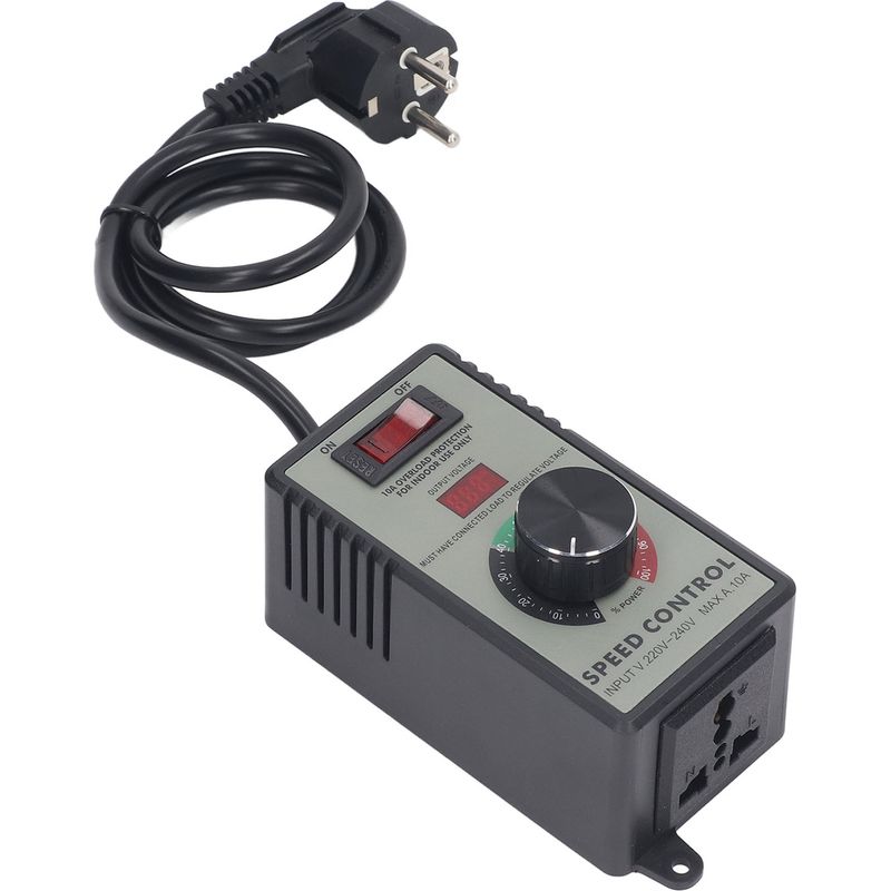 Drehzahlregler Für Wechselstrommotoren, Drehzahlregler Für Elektrische Lüfter Mit Universellem 10-a-stecker, Eu-stecker, 220–240 V, 4000 W