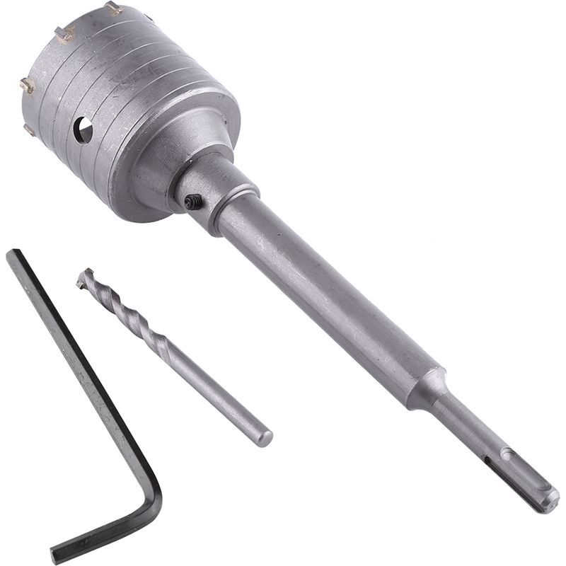 65-mm-betonkernbohrer-set, Lochsäge Für Ziegel-, Zement- Und Steinwände, 200-mm-schaft Mit Schraubenschlüssel