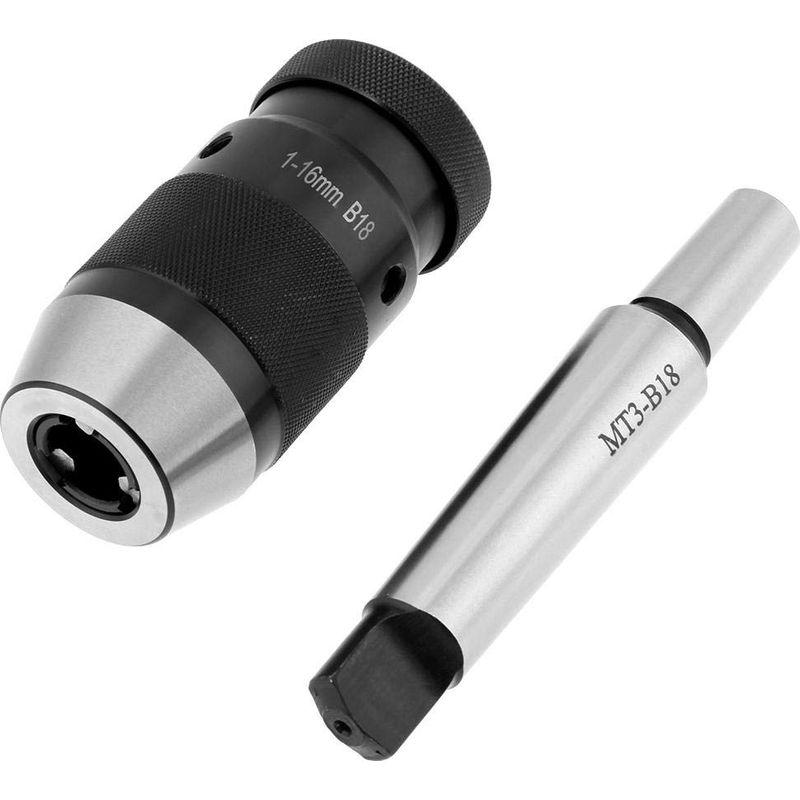 Schlüsselloses, Selbstspannendes Bohrfutter Für Drehmaschinen, 1–16 Mm Spannweite, 45er Stahl, Mit Mt3-b18-kegel
