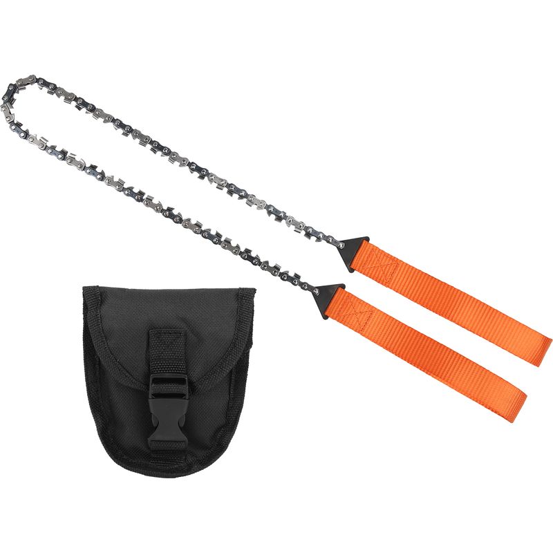 Mini-tragbare, Orangefarbene 33-zahn-handkettensäge Für Überlebensaufgaben, Taschenformat-werkzeug Für Holzfällerei Und Camping