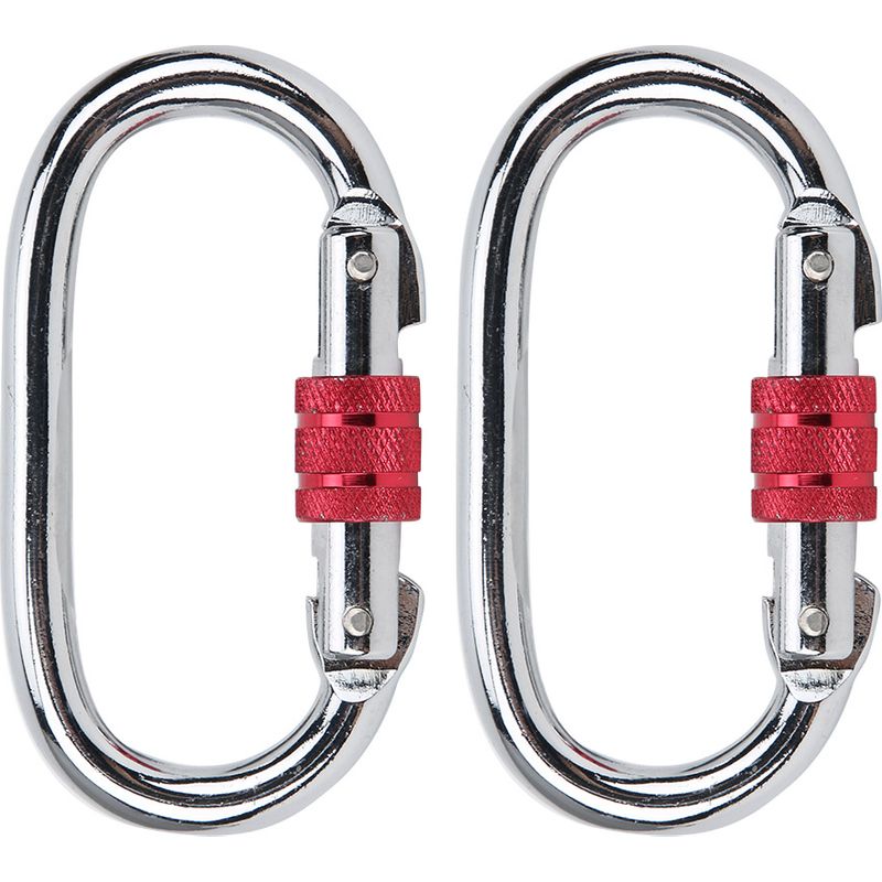 2 Stück Metall-o-kletterkarabiner Für Aerial Yoga, Verriegelungshaken Für Bergsteigen, Sicherheitsring