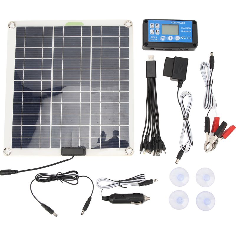 Hocheffizientes 200-w-solarpanel-set, Wasserdichter 20-a-laderegler (ip67), Tragbares Ladegerät Für Camping Und Wandern