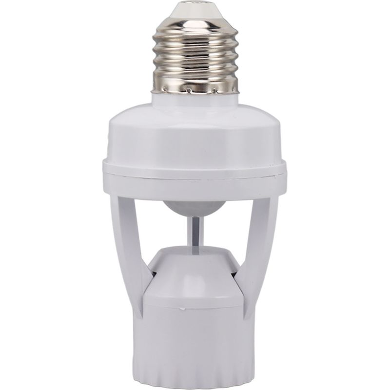 Lampenfassung Mit Pir-bewegungsmelder E27, Schraubbirnenadapter, Einstellbarer Automatischer Ein-/ausschaltfunktion, Dämmerungsschalter, Beleuchtung Für Garage Und Keller.