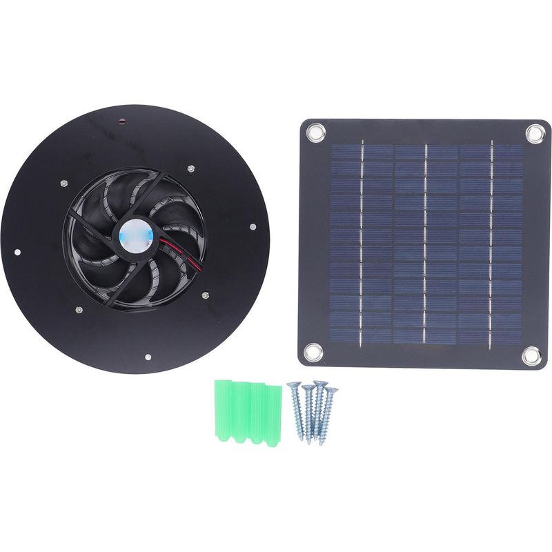50-w-solarventilator Für Gewächshäuser Und Gartenhäuser – Luftabsaugung, Wärmeabfuhr, Integriertes Solarpanel