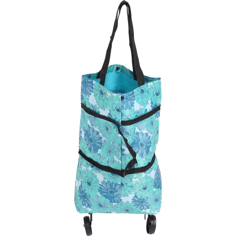Faltbarer Trolley, Wiederverwendbare Einkaufstasche Aus Canvas, Multifunktionale Einkaufstasche Mit Rollen Für Senioren, Typ 2