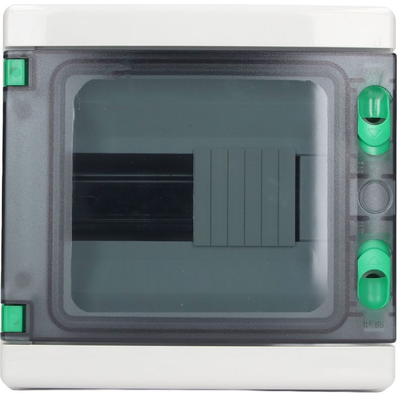 Wasserdichter Verteilerkasten Ip65 Für 8 Module, Schutzkasten Für Leitungsschutzschalter, Din-schienenmontage, Für Den Innen- Und Außenbereich Geeignet.