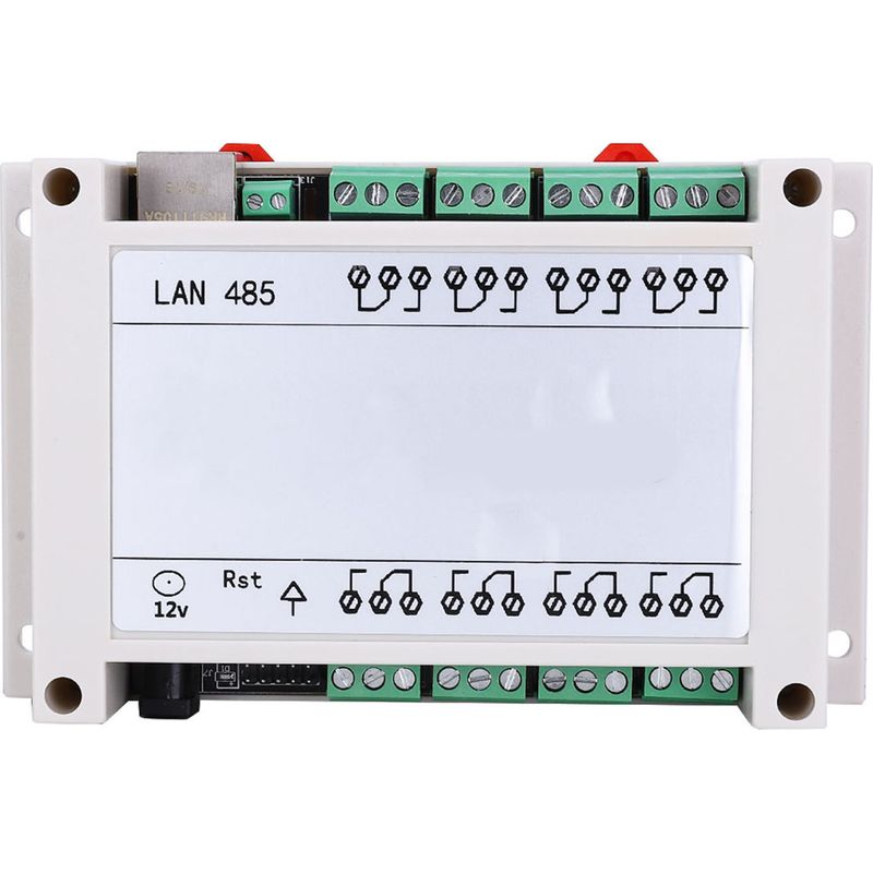 Rj45 Tcp/ip 8-kanal-relais-fernsteuerungsmodul 250 V/ac 10 A Weiß